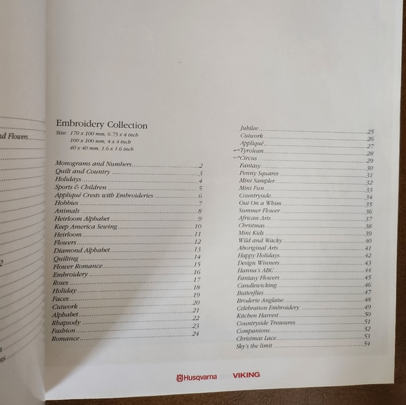 Husqvarna Viking Embroidery Collection  Book 2002 - Picture 4 of 4